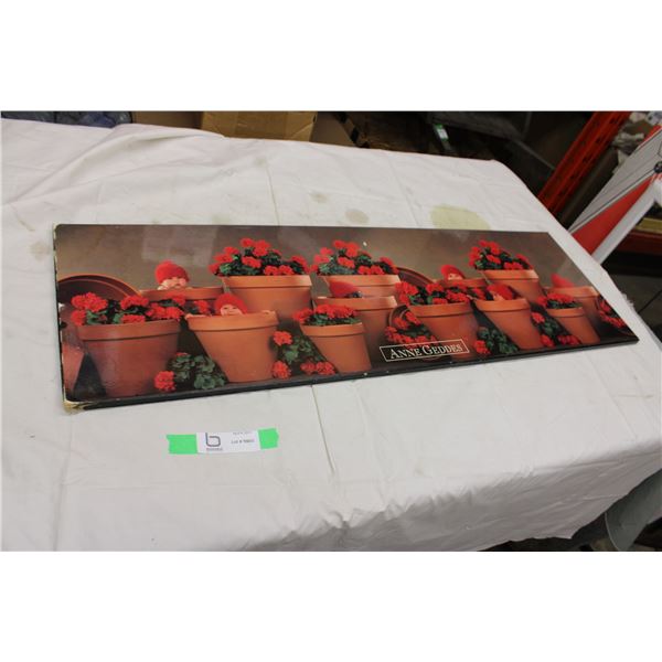 Anne Geddes Flower Picture 12" x 36"