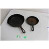 Image 1 : (2X THE MONEY) Cast Iron Frying Pans