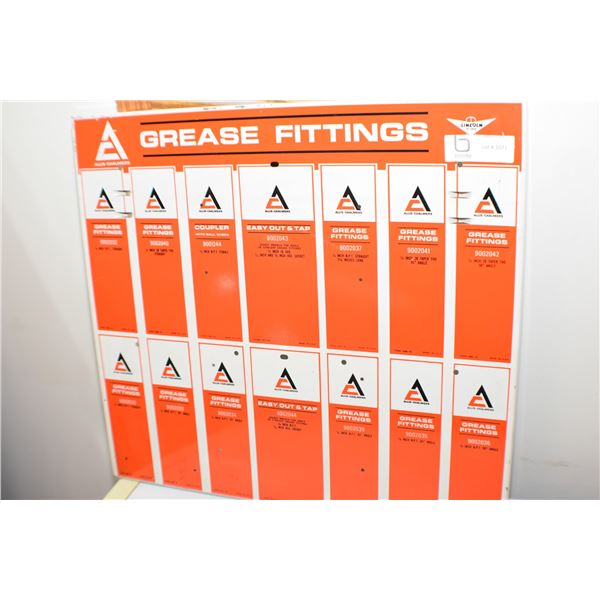 ALLIS CHALMERS TRACTOR TIN DISPLAY RACK SIGN - Bodnarus Auctioneering