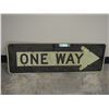 Image 1 : Vintage One Way Aluminum Sign (12" x 36")