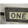Image 2 : Vintage One Way Aluminum Sign (12" x 36")