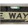 Image 4 : Vintage One Way Aluminum Sign (12" x 36")