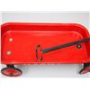 Image 4 : Vintage Kids Toy Metal Wagon (been repainted) and repaired - Box is 21" long