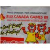 Image 2 : 1989 Jeux Canada Gamers Coca Cola Banner (55" x 71")