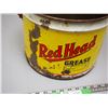 Image 2 : Vintage 25 lb Red Head Grease Pail (no lid)