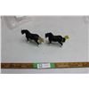 Image 1 : (2X THE MONEY) Black Horse Figurines