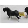 Image 2 : (2X THE MONEY) Black Horse Figurines