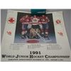 Image 2 : 1991 World Junior Hockey Championship Poster Schedule Saskatoon SK