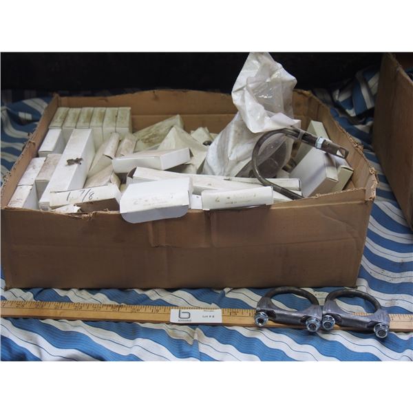 NOS Muffler Clamps 1 7/8, 2" and Brackets