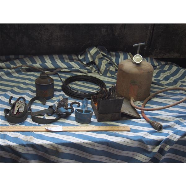 Air Tank, Oiler, Drill Bits and Misc