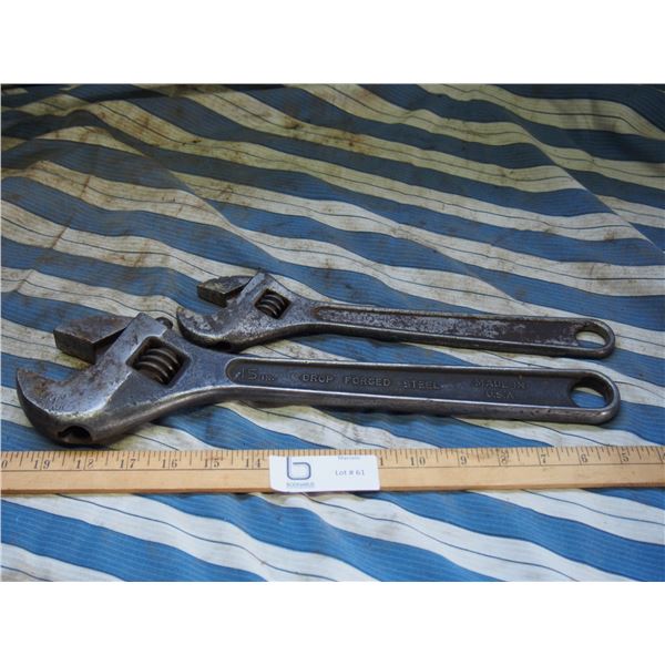 2 Crescent Wrenches (1 is 15")
