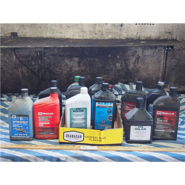 Rolair Air Compressor Synthetic Oil Full, Certified Brake Fluid Full and other Partial Misc Oils