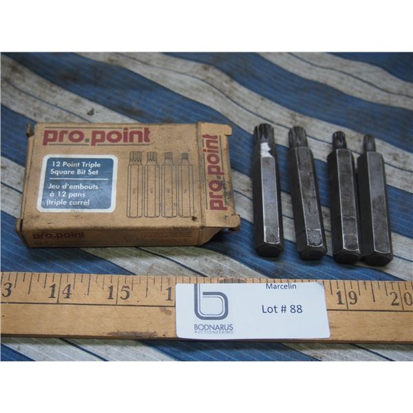 Pro Point 12 Point Triple Square Bit Set