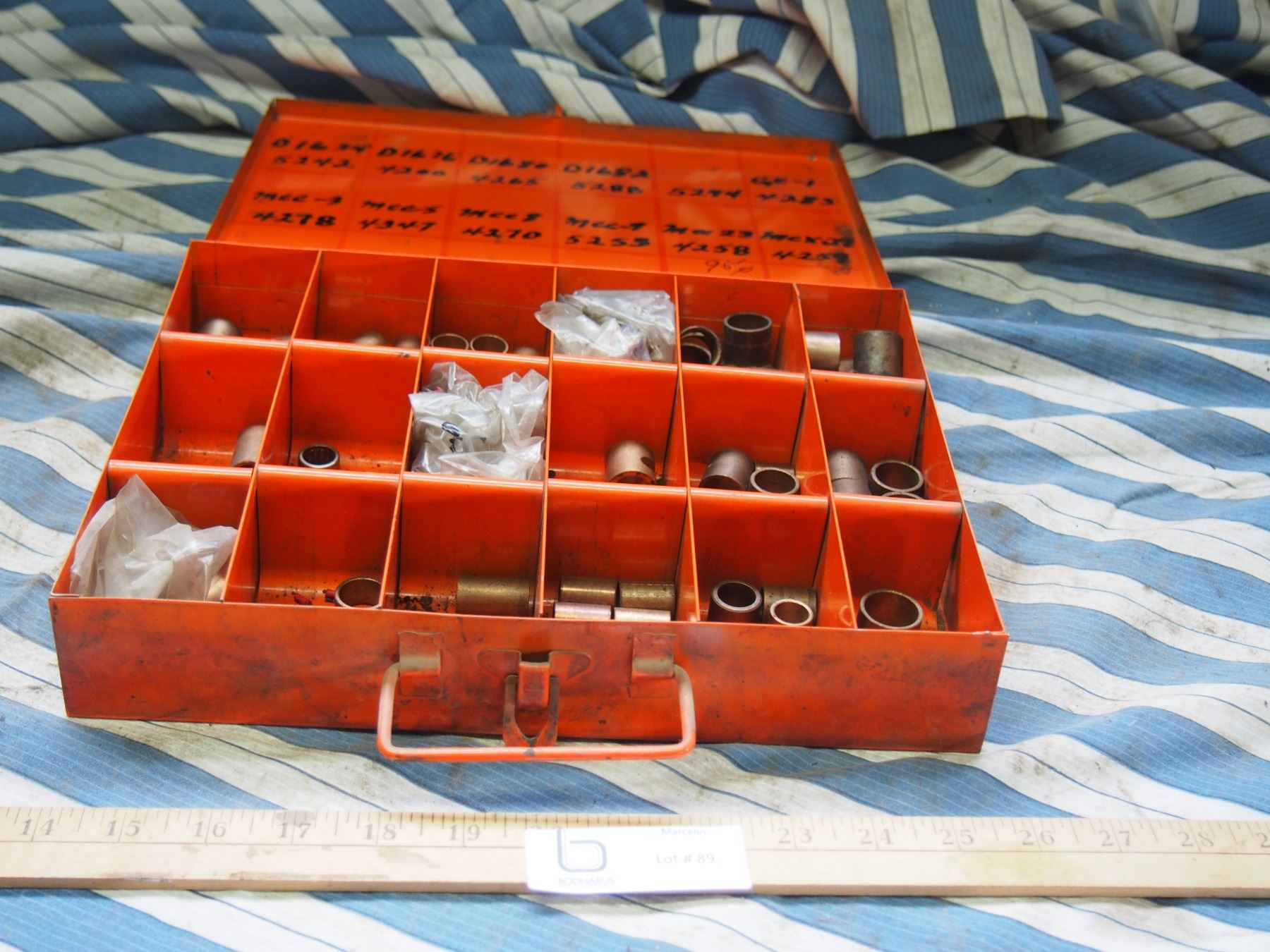 Metal Organizer Box with Brass or Copper Fittings or Sleeves