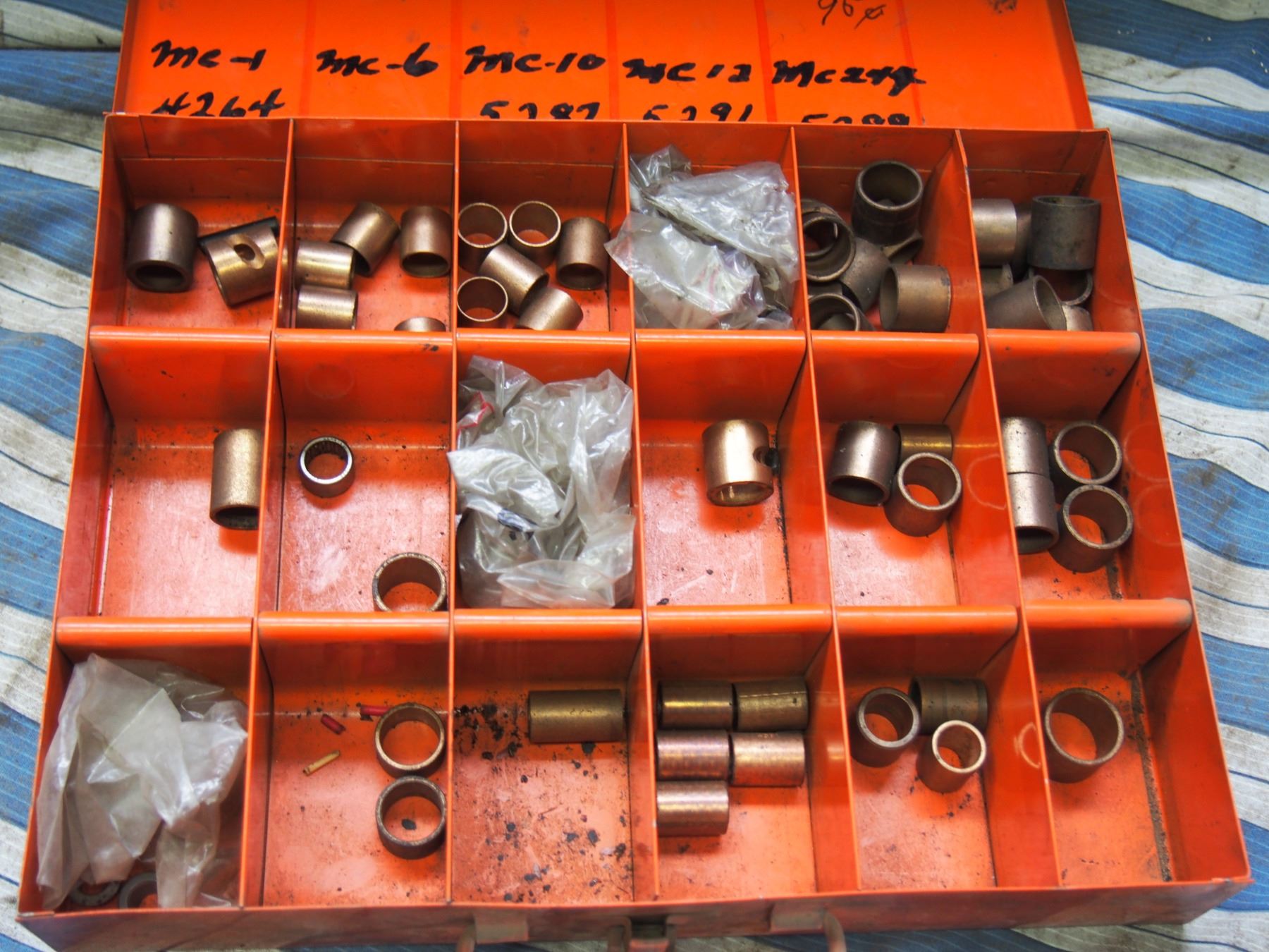 Metal Organizer Box with Brass or Copper Fittings or Sleeves