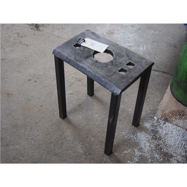 Little Metal Table or Work Bench 15 by 10 by 17.75" T