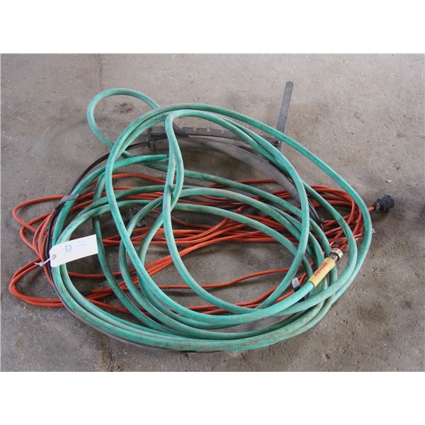 Extension Cord and Garden Hose and Mental Bander