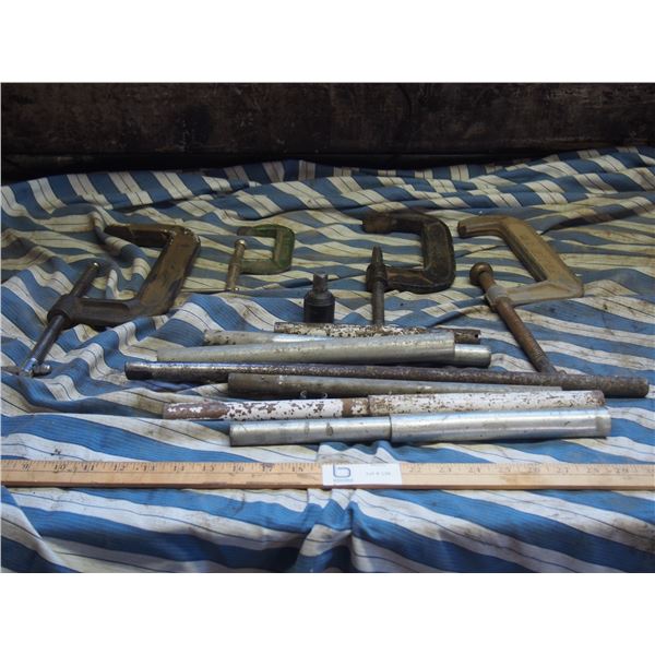 C Clamps (1 Broken) and Misc