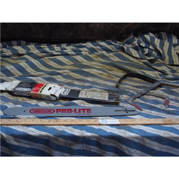 Pro Lite 16" Chain Saw Bar (New) and Battery Carrier