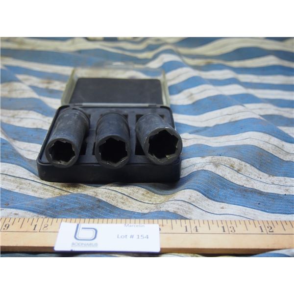 Pro Point 3PC Lug Nut Socket Set in Case