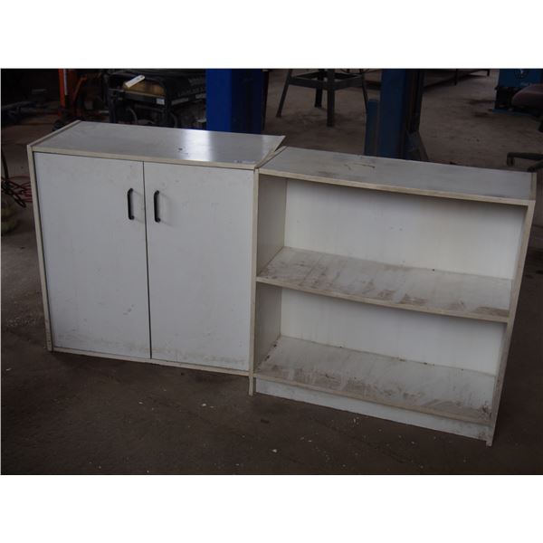 2 Storage Cabinets Wooden 32 x 16 x 32T and 32 by 12 by 32" T