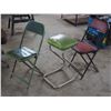 Image 2 : Stool and 2 Metal Folding Chairs