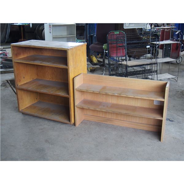 2 Wooden Store Shelving (Tall Unit: 32 by 16 by 37" T)
