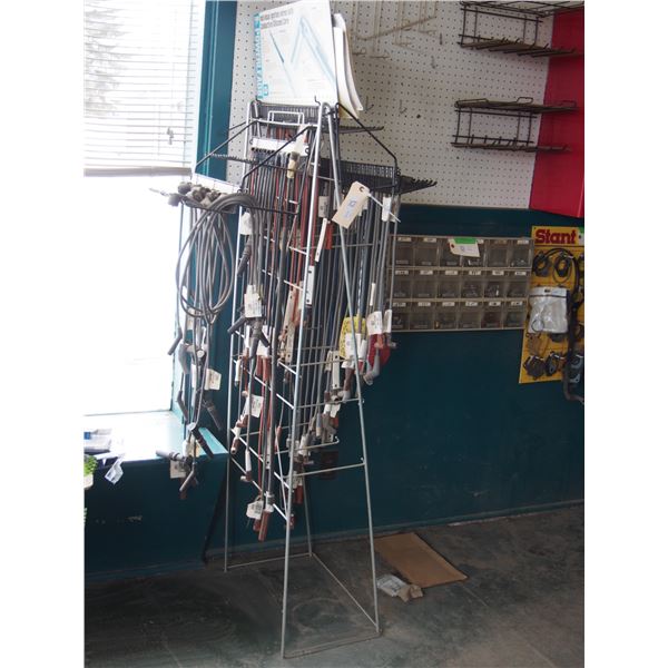 Standards Spark Plug Wire Display Rack with Contents