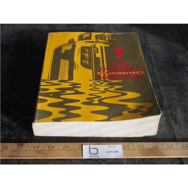 1985 Pontiac Sunbird Service Manual