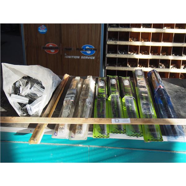 NOS Wiper Blades 18 to 26" Plus Refills and Bag of Clips