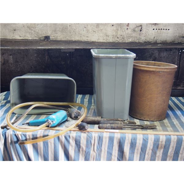 Steel Garbage Cans, Air Tool, Other Tools and Other Garbage Can