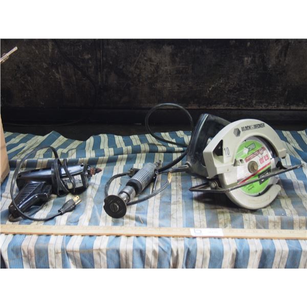 Air Tool, Soldering Gun, and Black and Deck Saw (Working)