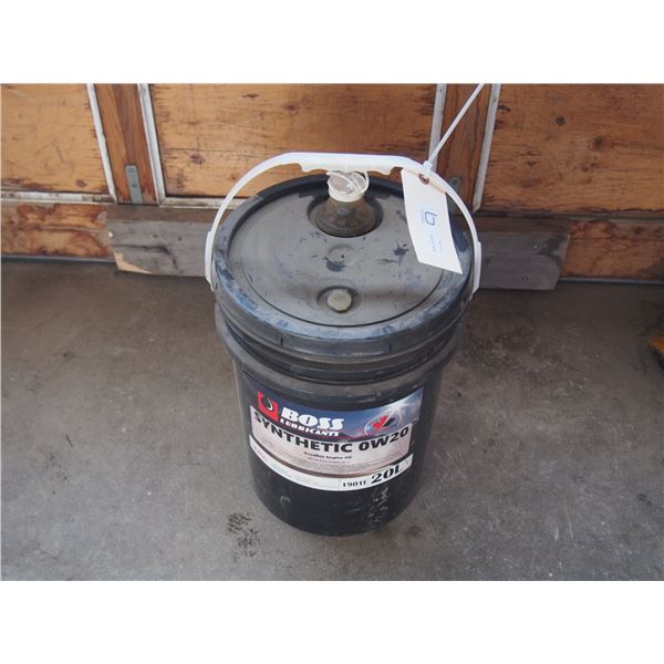 Boss Synthetic 0W20 Engine Oil 20L Pail 1/2 Full