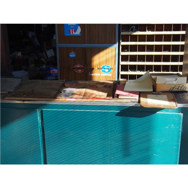 B/A Tractor Guide, Gulf Sticker Holder, Charts and Misc