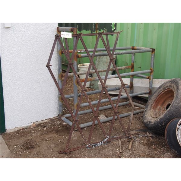 Yard Rake and Metal Rack