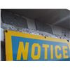 Image 5 : Enamel Notice Ground Wires Sign (20" x 28" long)