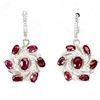 Image 1 : Natural Red Ruby 34.25 Cts Earrings