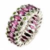 Image 1 : Natural  Rhodolite Garnet & Chrome Diopside Ring