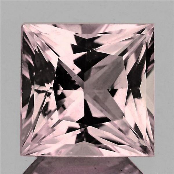 Natural Princess Cut Peach Pink Morganite [Flawless]