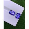 Image 1 : Natural Cushion Tanzanite Pair 4.38 Carats - VVS