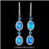 Image 1 : Natural Blue Fire Opal & Brazil Apatite Earrings