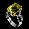 Image 1 : Natural Handmade Two Tone Yellow Lemon Quartz Ring