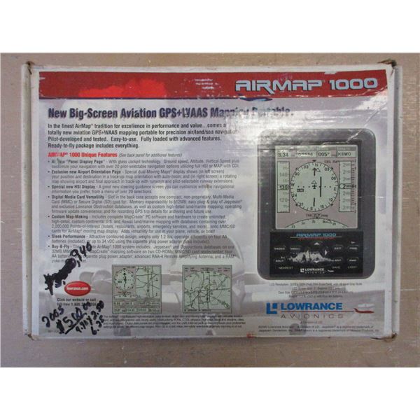 Lowrance Big Screen Aviation GPS + WAAS Portable Mapping System -AIRMAP 1000