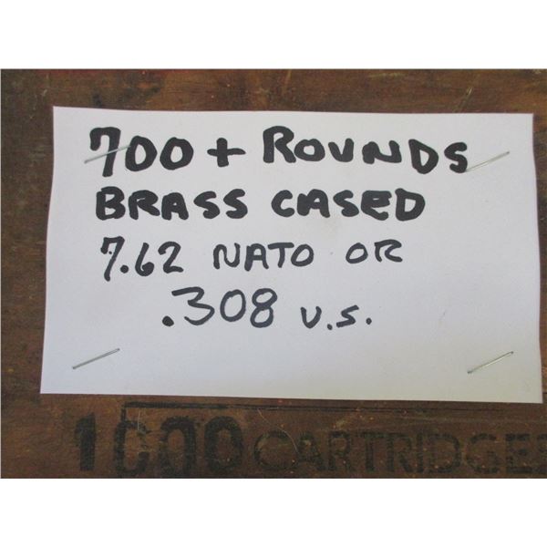 700 Rounds Of 7.62 / .308 Banded Blanks In Wooden Case
