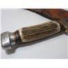 Image 3 : Gutmann Cutlery Model 485 Knife - Solingen Germany - 8" Blade - 5" Antler Handle - Sheath