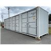 Image 2 : NEW 9'6"H X 40'L GREY COMMERCIAL 52,910LBS CAPACITY SWING DOOR SHIPPING CONTAINER WITH 4 DUAL SWING,