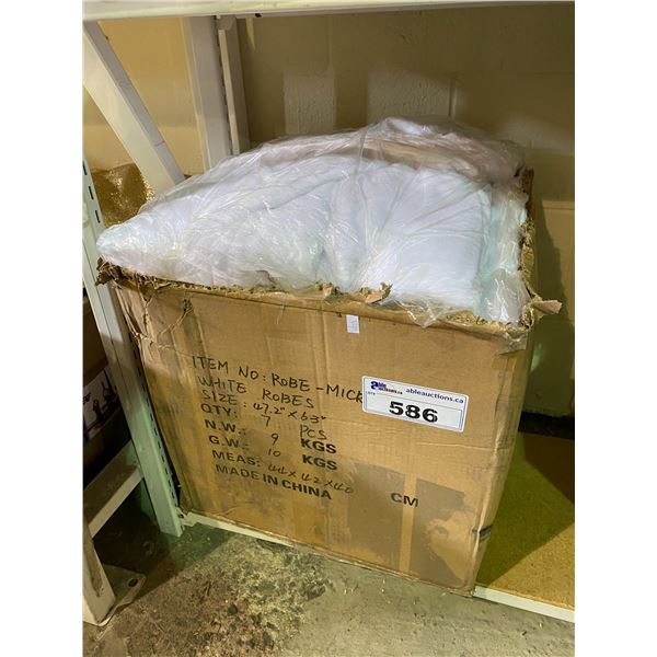 BOX OF NEW WHITE SAHARA BATH ROBES