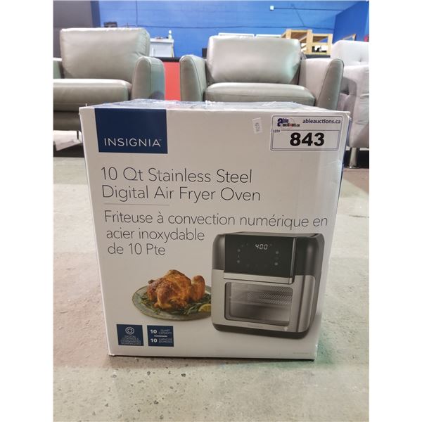 INSIGNIA 10QT STAINLESS STEEL DIGITAL AIR FRYER OVEN