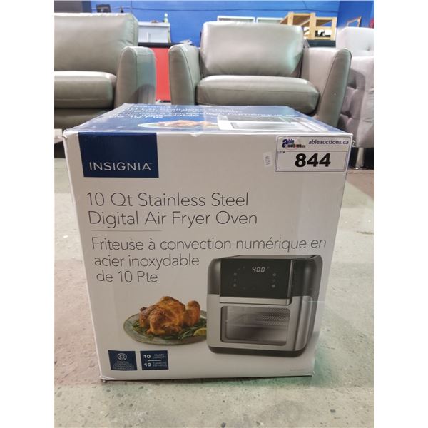 INSIGNIA 10QT STAINLESS STEEL DIGITAL AIR FRYER OVEN