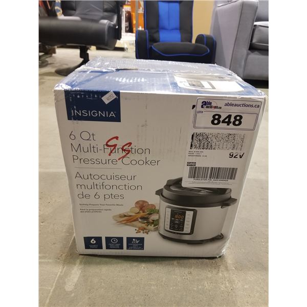 INSIGNIA 6QT MULTI-FUNCTION PRESSURE COOKER